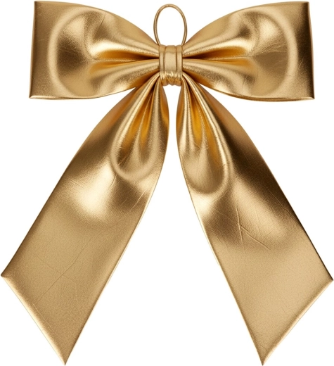 Goldene dekorative Schleife XXL 68 × 80 cm
