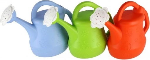 Plastic gieter met bloemenpatroon