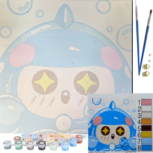 Komplettset inklusive Pinsel und Farben