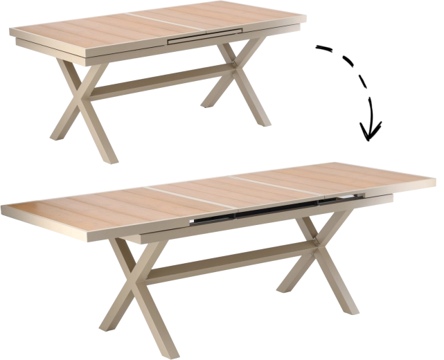 Smooth extension from 180 to 240 cm