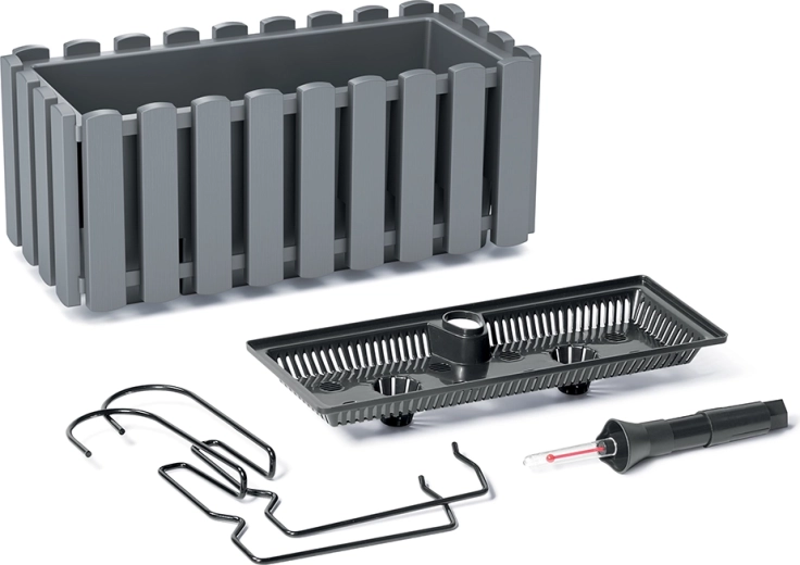 Integrated self-watering system with indicator
