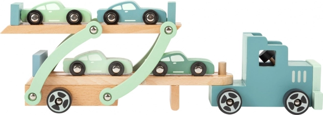 Wooden car transporter truck with trailer Chicago – small foot