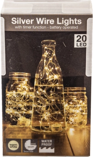 Guirlande LED étanche pour l’eau jaune 20 LED