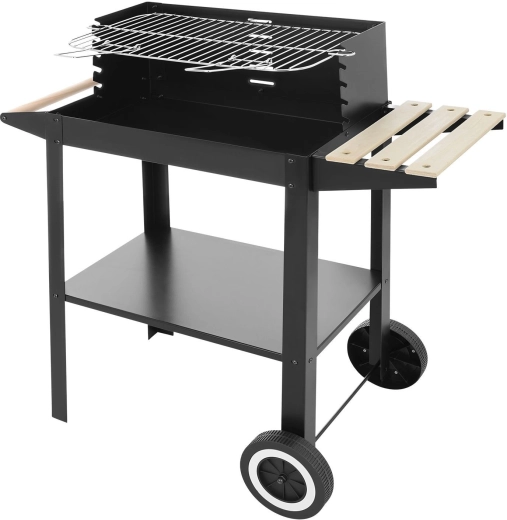 Klassieke houtskoolbarbecue met verstelbaar rooster