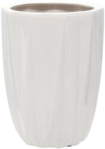 Ceramic flower pot cover 24 × 24 × 32 cm white gloss