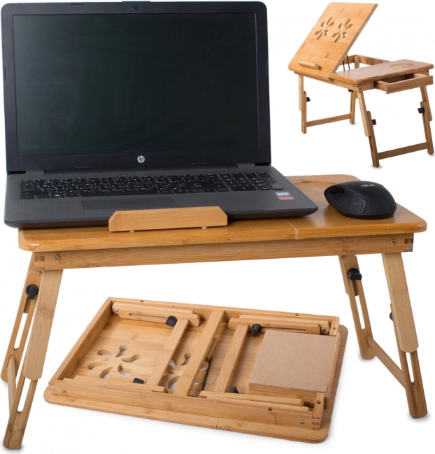 Bambus-Laptoptisch fürs Bett