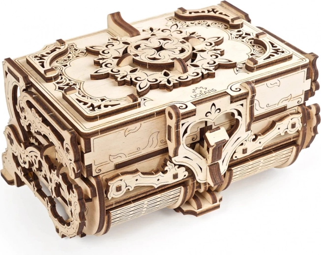Houten mechanische sieradendoos UGEARS – antiek design, 3D-puzzel