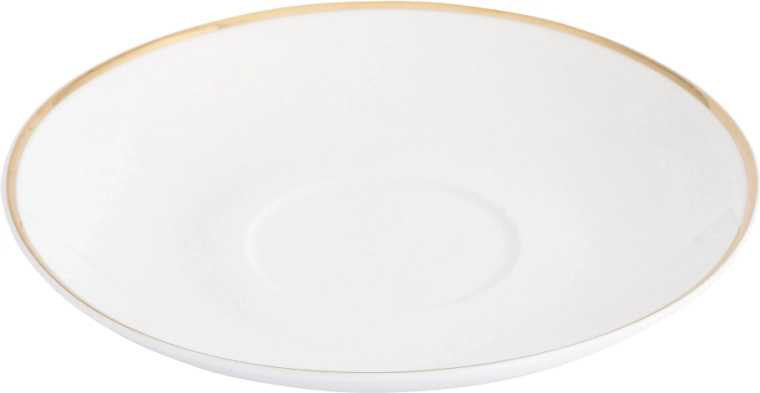 15 cm saucer for stability and a place for a spoon
