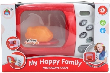 Children's battery-powered microwave with light and sound