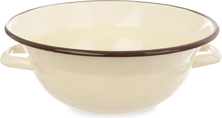 Enamel kitchen bowl BROWN 26 cm, 2.5 l