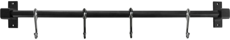 Sturdy black metal construction