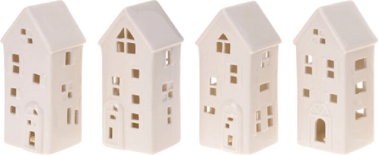 Porcelain House with LED Lighting 16 cm, assorted variants