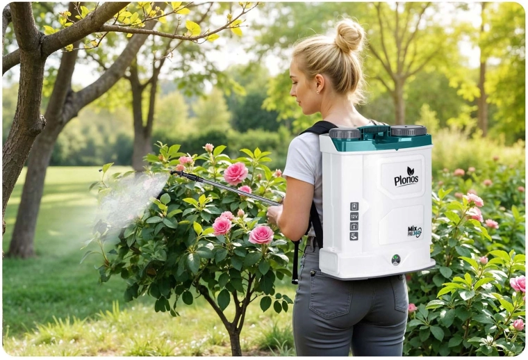 Leistungsstarker 12V-Akku und komfortables Tragen