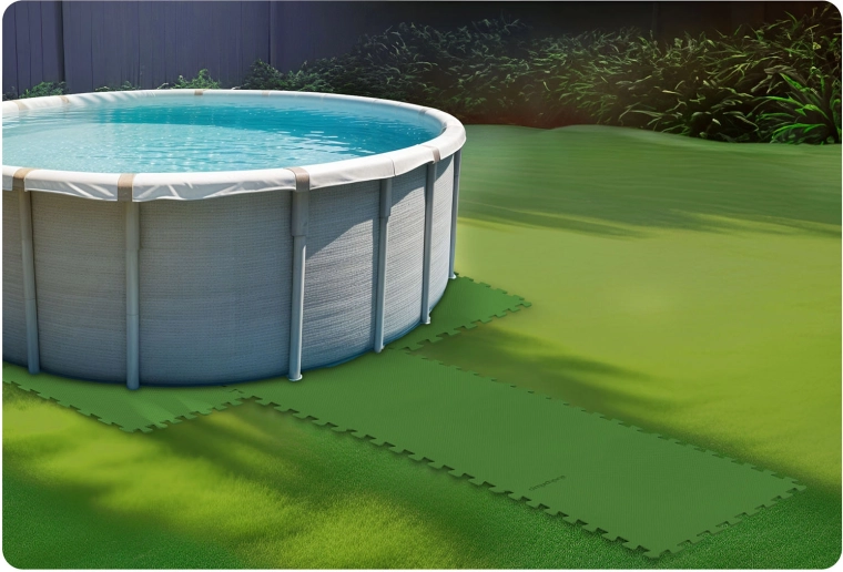 Safe and durable surface around the pool