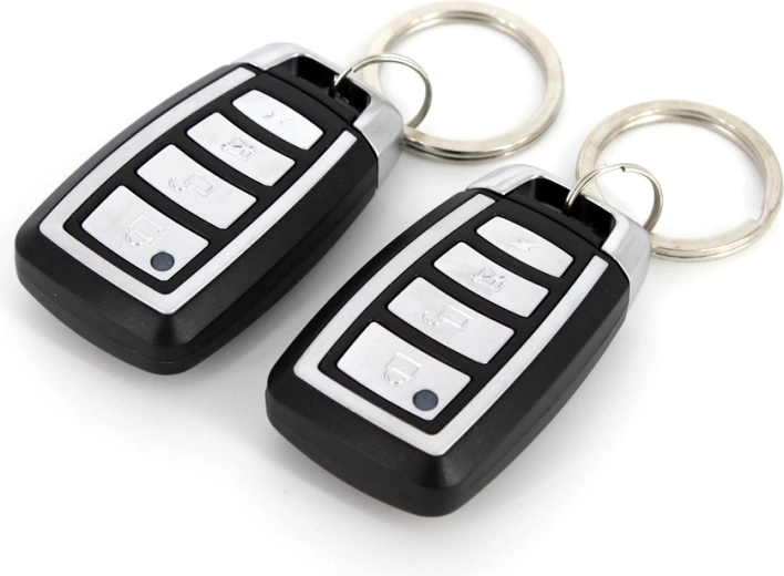 Twee afstandsbedieningen met rolling code
