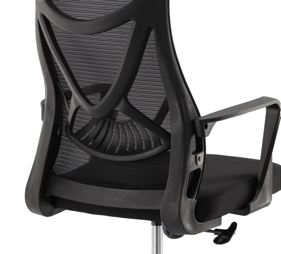 Breathable mesh backrest with back support