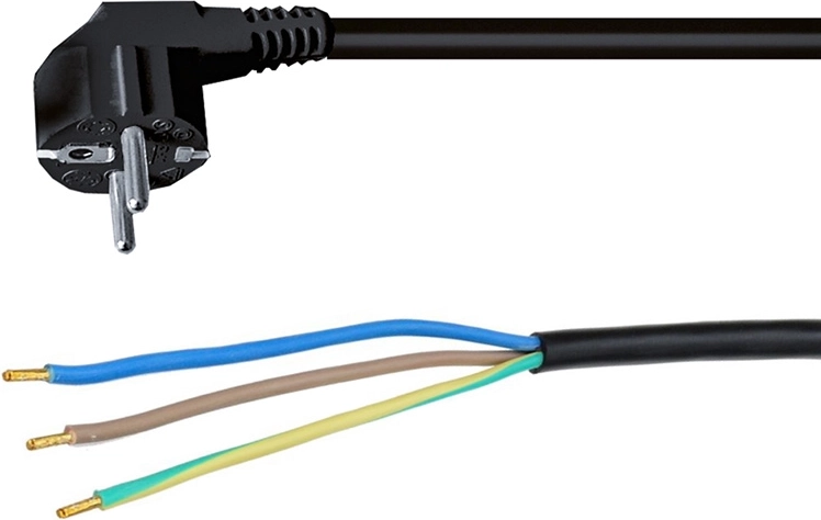Solight flexo snoer 3× 1 mm² zwart 2 m