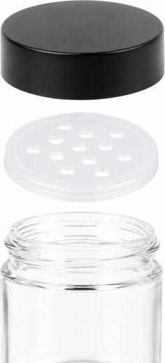20 glass jars with dispensing lids