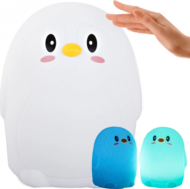 Nachtlampje Pinguïn met RGB-achtergrondverlichting en aanraakbediening