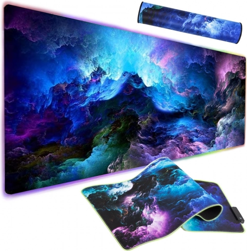 Beleuchtetes Gaming-Mauspad LED RGB XXL 90x40 cm