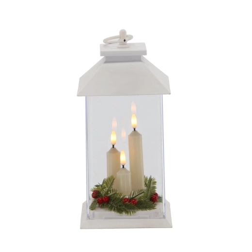 Warm licht van drie LED-kaarsen