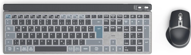 Kabellose Hama Tastatur und Maus mit Beleuchtung