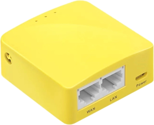 Twee ethernetpoorten en eenvoudige voeding
