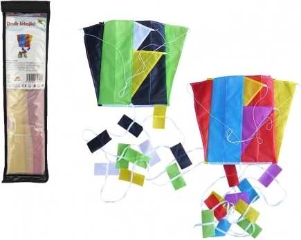 Kleurrijke vlieger van nylon 60x45 cm