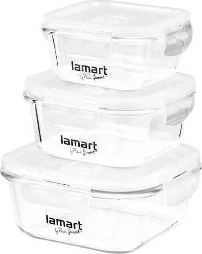 Lamart Air set of 3 square food containers