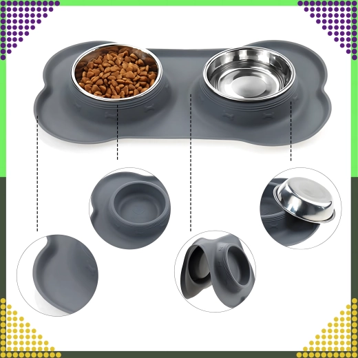 Tapis en silicone antidérapant avec rebord surélevé