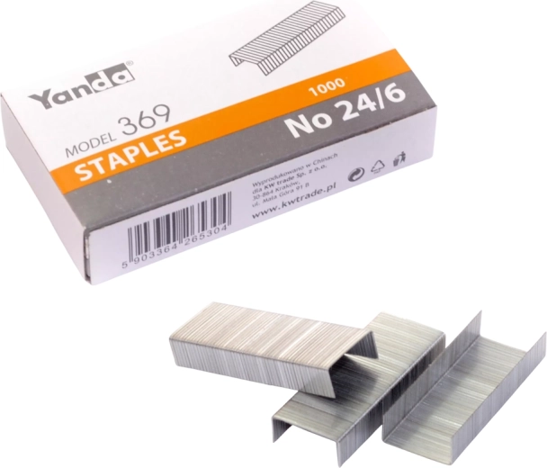 Agrafes de bureau pour agrafeuse 24/6 YANDA 1000 pcs
