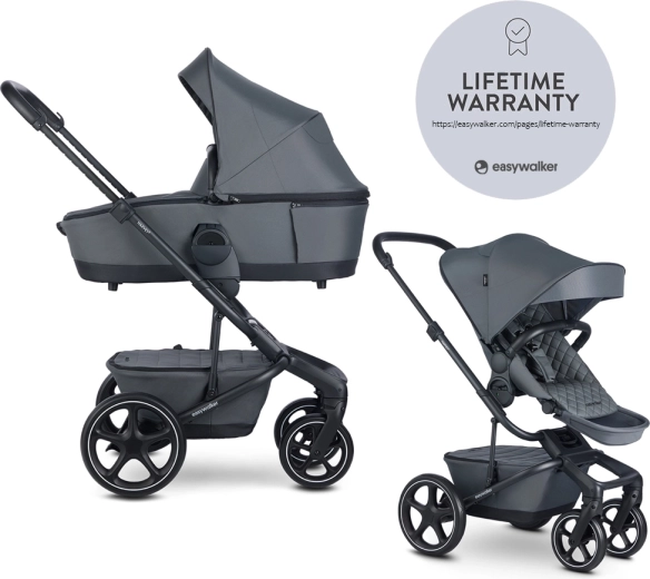 Easywalker Harvey⁵ Premium 2-in-1 combination stroller Mineral Grey LITE RWS