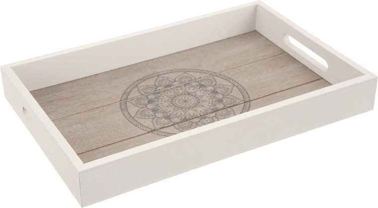 Holz-Serviertablett Mandala 30 × 20 cm