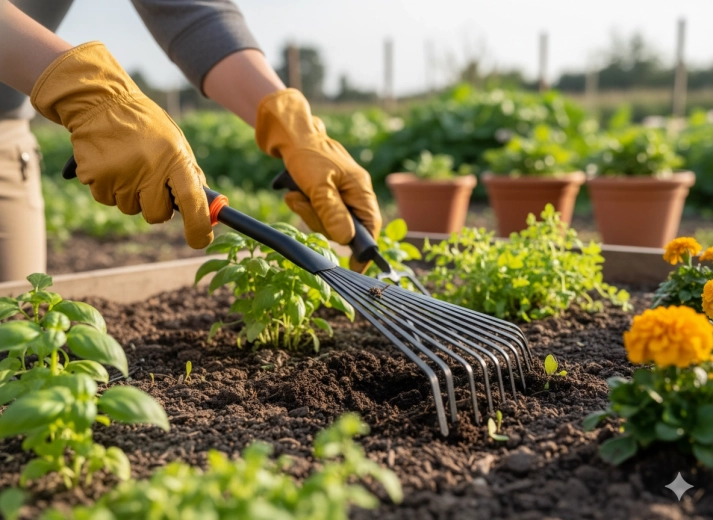 Robuste Metallzinken zur Bodenbearbeitung