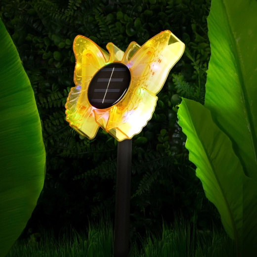 Kleurrijke decoratie voor het bloembed
