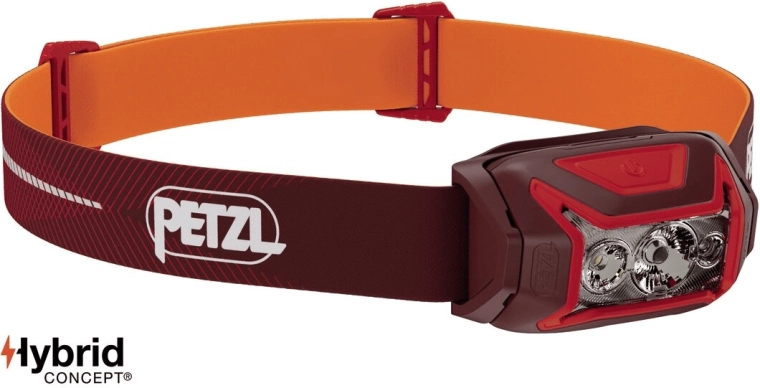 Petzl Actik core red rechargeable headlamp, red