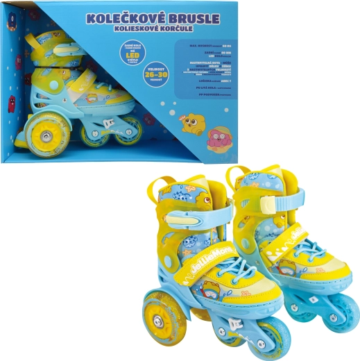 Kids light-up roller skates yellow (size 26–30)
