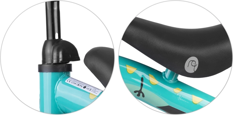 Comfortable, height-adjustable saddle