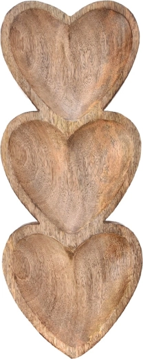 Drie hartvormige vakken voor overzichtelijk serveren