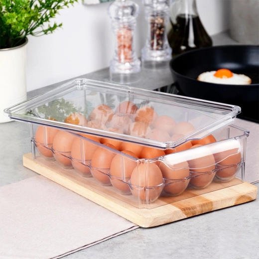 Stapelbares Design spart Platz im Kühlschrank