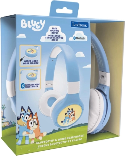 Kids' Wireless Headphones BLUEY 2-in-1 with Foldable Design and Volume Limiter