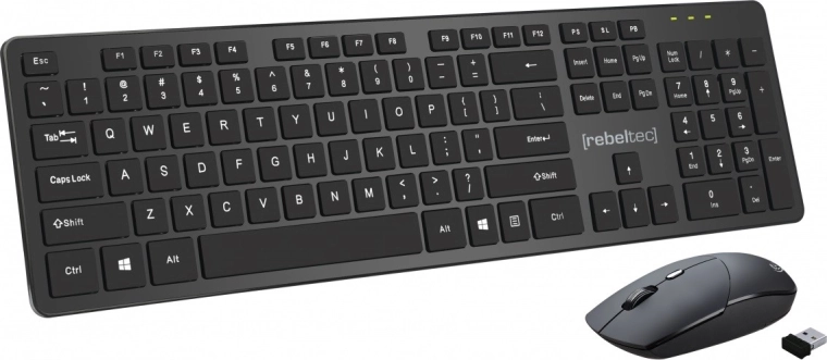 Kabellose Tastatur und Maus Rebeltec