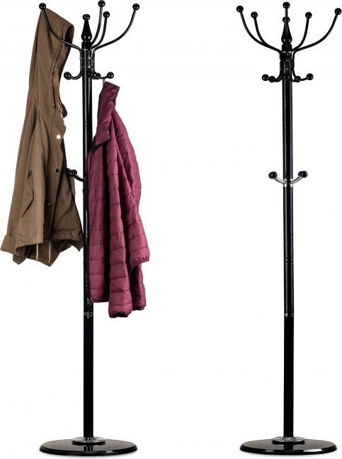 Portemanteau sur pied avec base en marbre ModernHome, noir