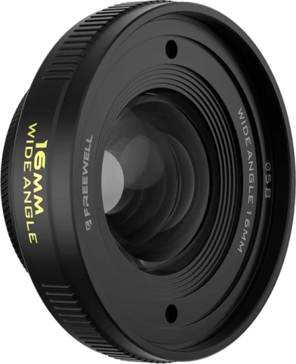 Groothoeklens Freewell 16 mm met 17 mm schroefdraad