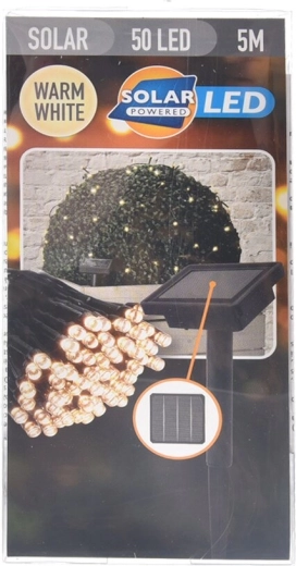 Solar LED Light String Yellow 50 LEDs