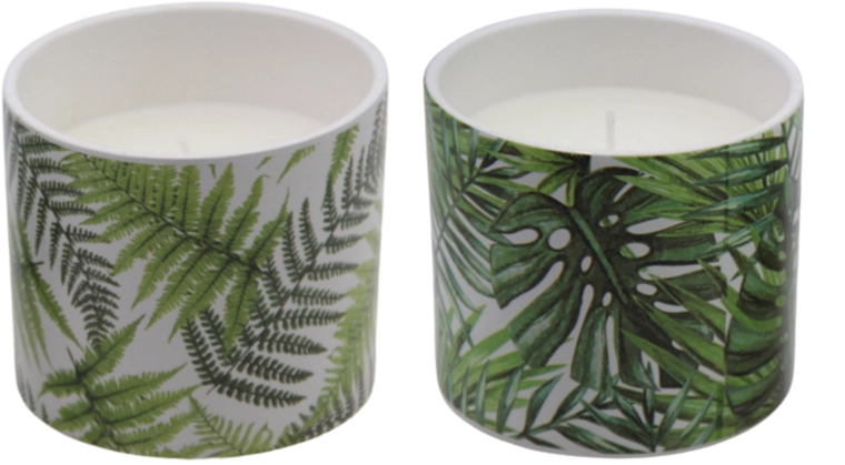 Dekorative Citronella-Kerze Erla 10 × 9 cm, Mix aus Mustern