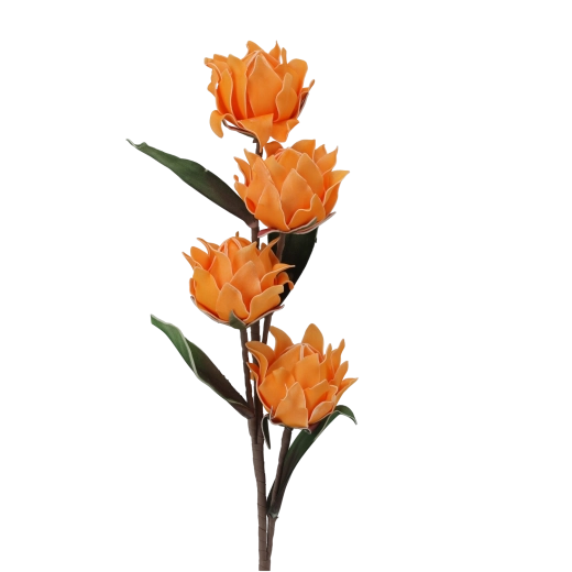 Decorative artificial flower 88 cm orange