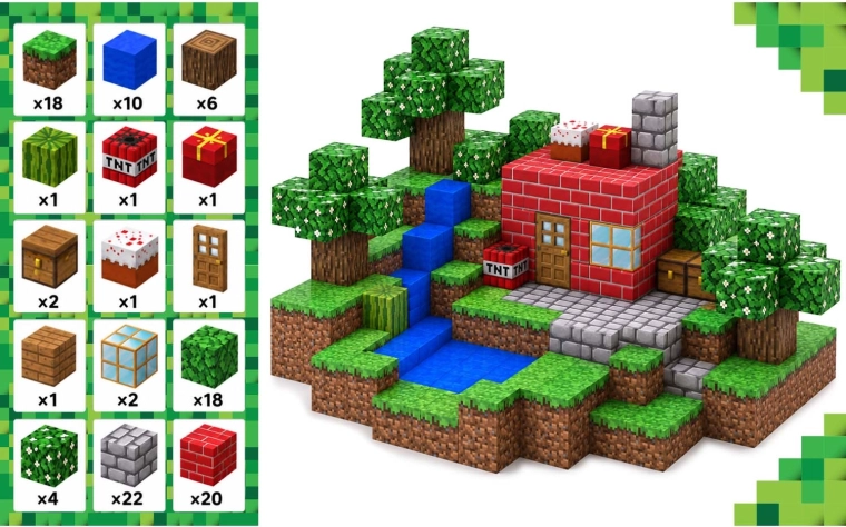 108 blocs pour créer son propre univers pixelisé