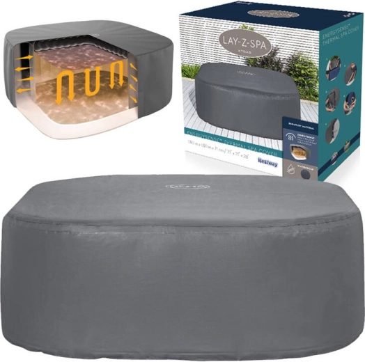 thermische hoes voor vierkante jacuzzi’s BESTWAY Lay‑Z‑Spa EnergySense, 180 × 180 × 71 cm