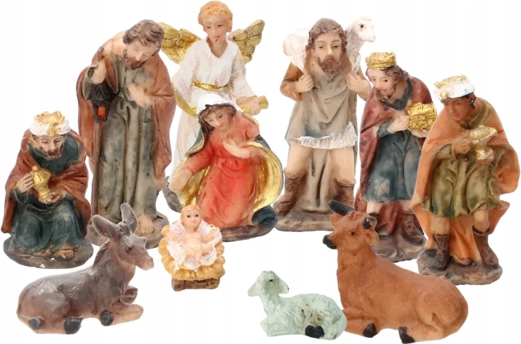 Complete nativity scene in 11 pieces